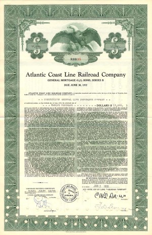 Atlantic Coast Line Railroad Company - Bond